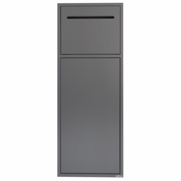 Скрытая настенная ниша с корзиной и бумагодержателем Abber Nischen AN3008NG никель